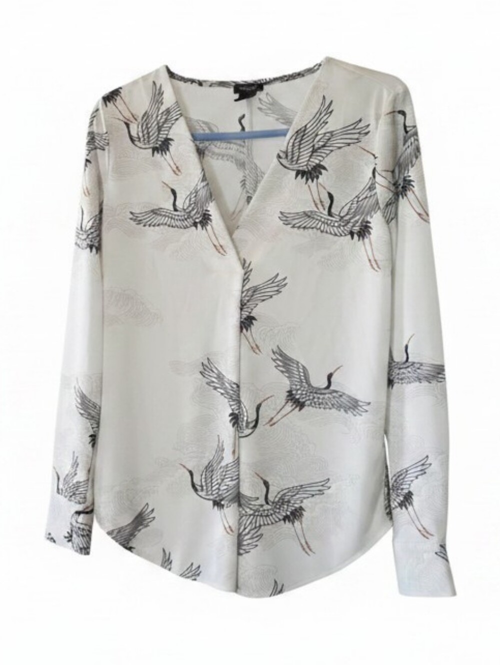 Ann Taylor Factory V-Neck Long-Sleeve Blouse